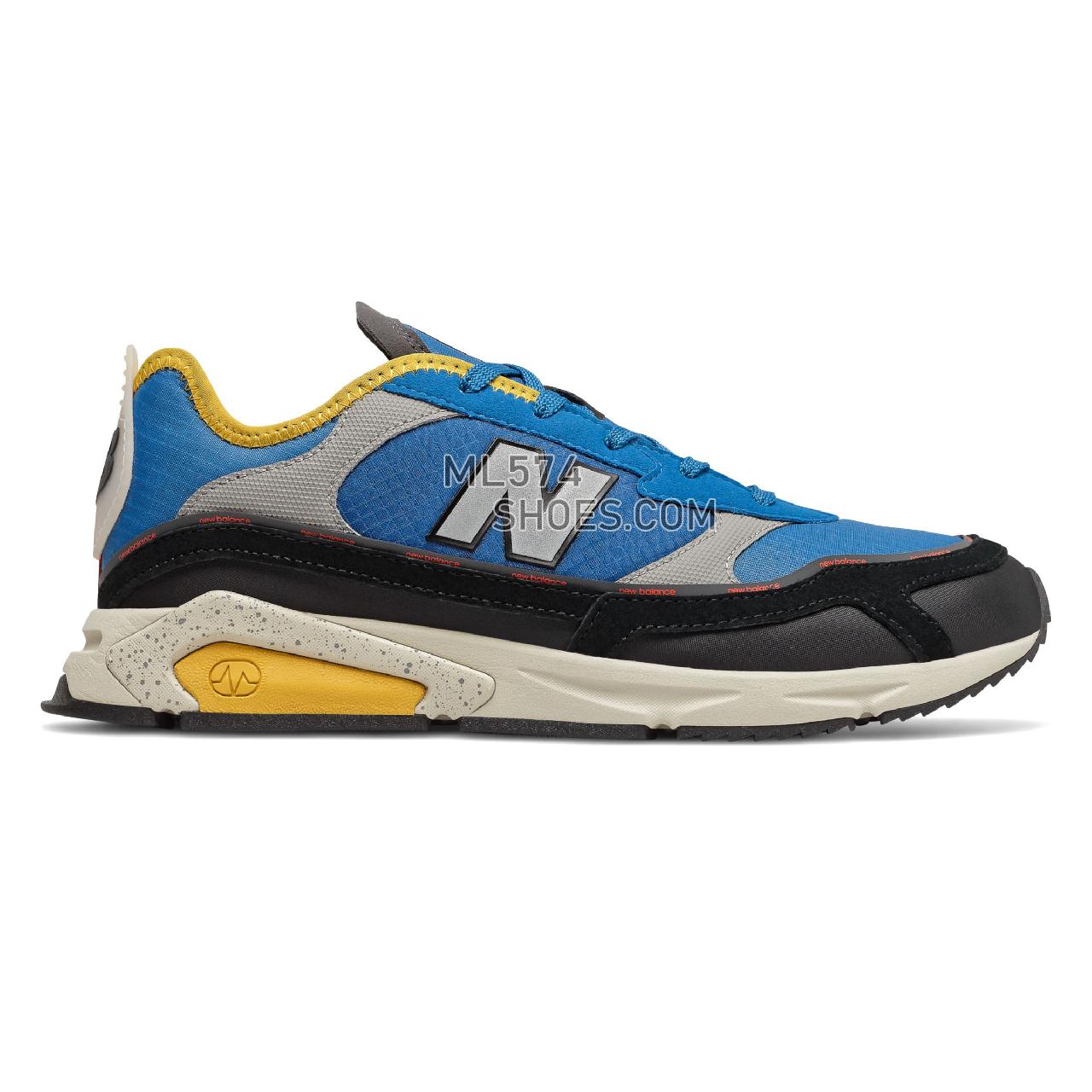 New Balance X-Racer - Men's Sport Style Sneakers - Neo Classic Blue with Black and Varsity Gold - MSXRCHSD