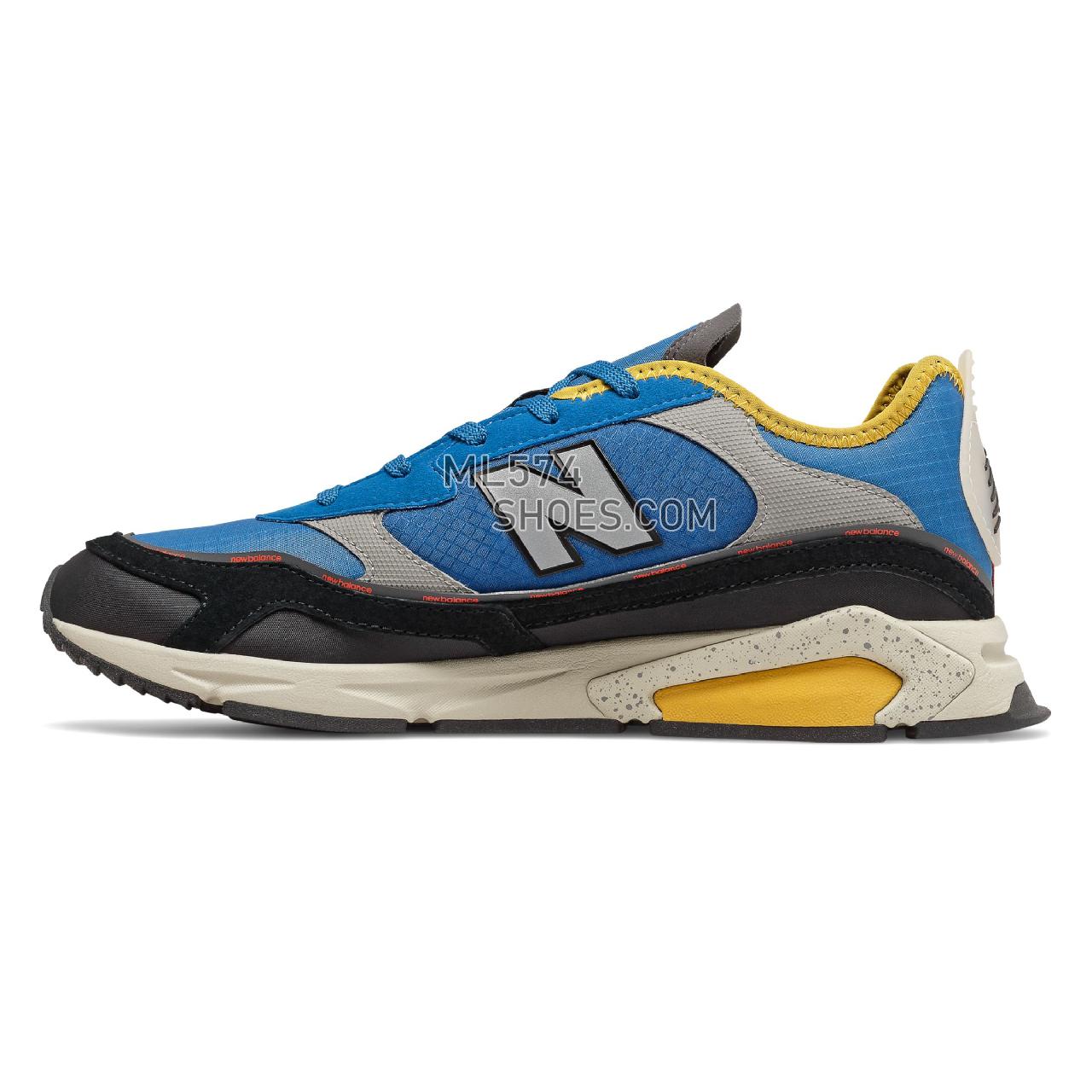 New Balance X-Racer - Men's Sport Style Sneakers - Neo Classic Blue with Black and Varsity Gold - MSXRCHSD