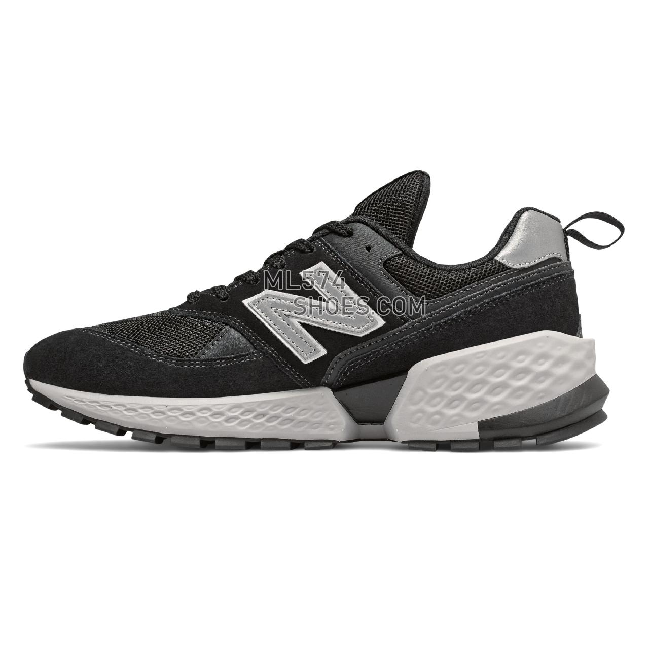 New Balance 574 Sport - Men's Sport Style Sneakers - Black with Silver Metallic - MS574ACL