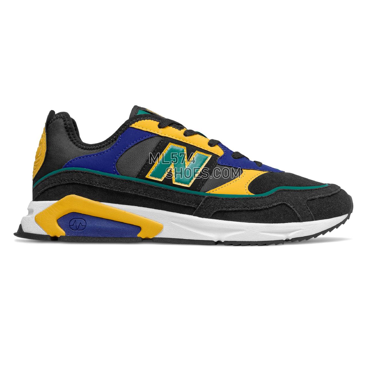 New Balance X-Racer - Men's Sport Style Sneakers - Black with Team Teal - MSXRCXZ