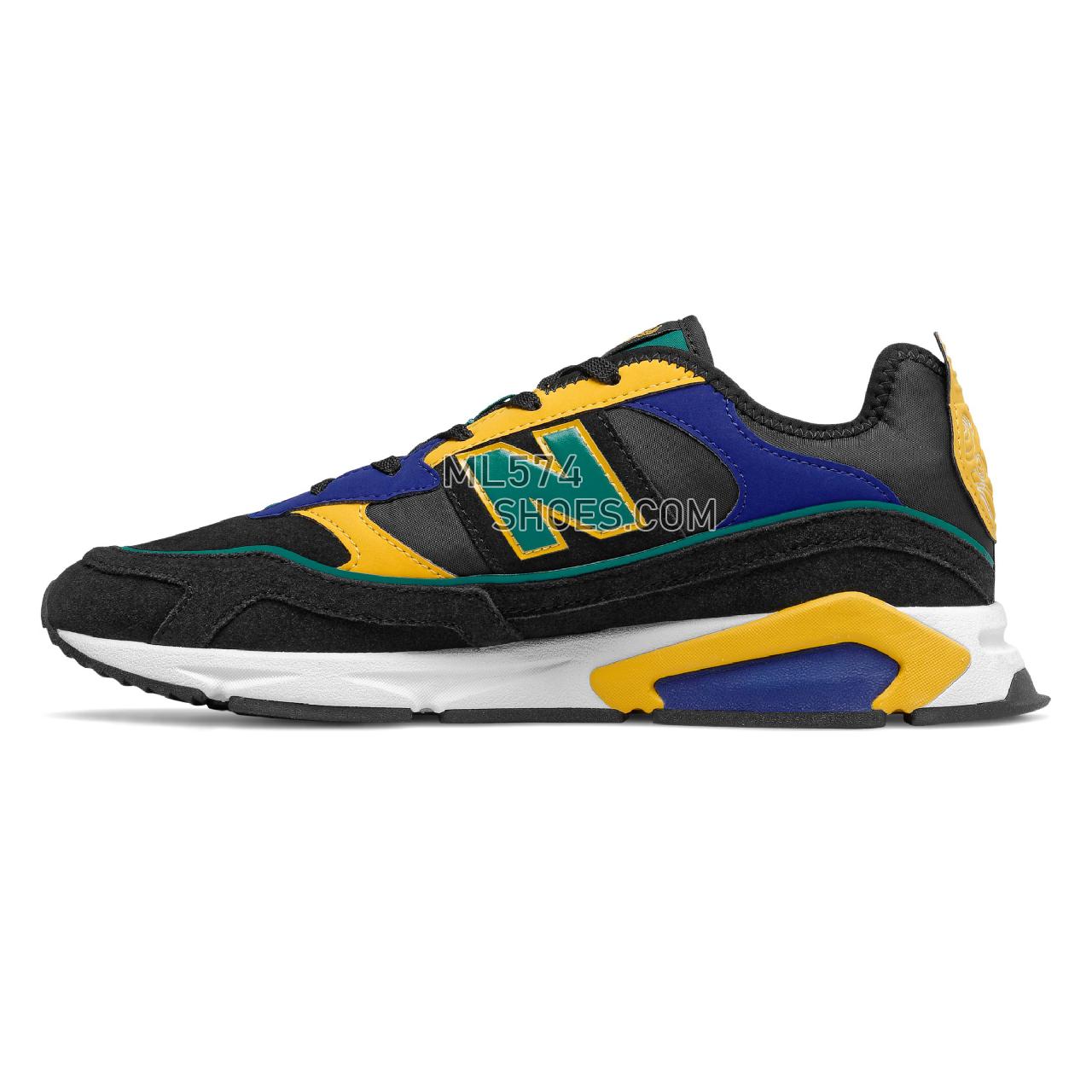 New Balance X-Racer - Men's Sport Style Sneakers - Black with Team Teal - MSXRCXZ