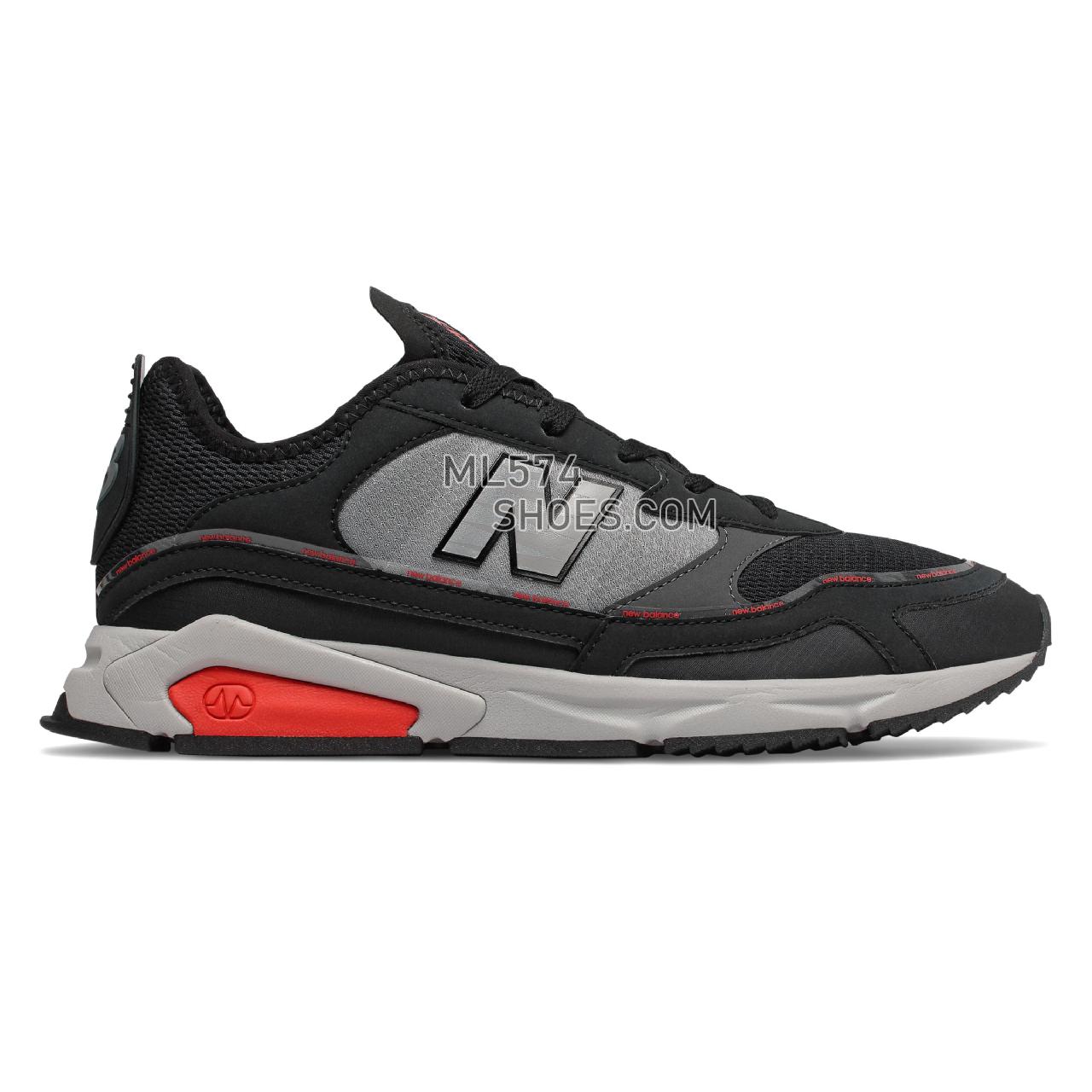 New Balance X-Racer - Men's Sport Style Sneakers - Black with Velocity Red - MSXRCHTW