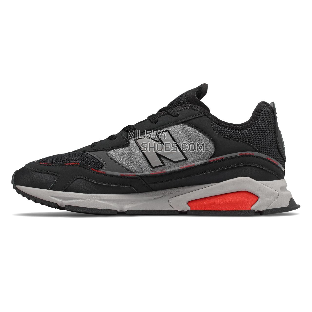 New Balance X-Racer - Men's Sport Style Sneakers - Black with Velocity Red - MSXRCHTW