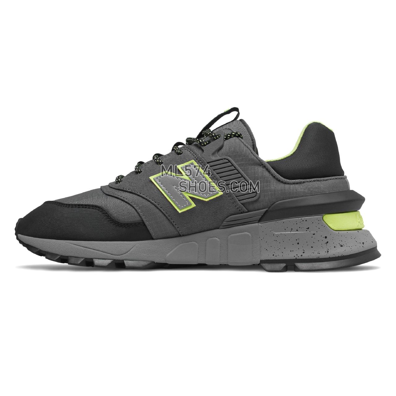 New Balance 997 Sport - Men's Sport Style Sneakers - Castlerock with Black and Lemon Slush - MS997SKC