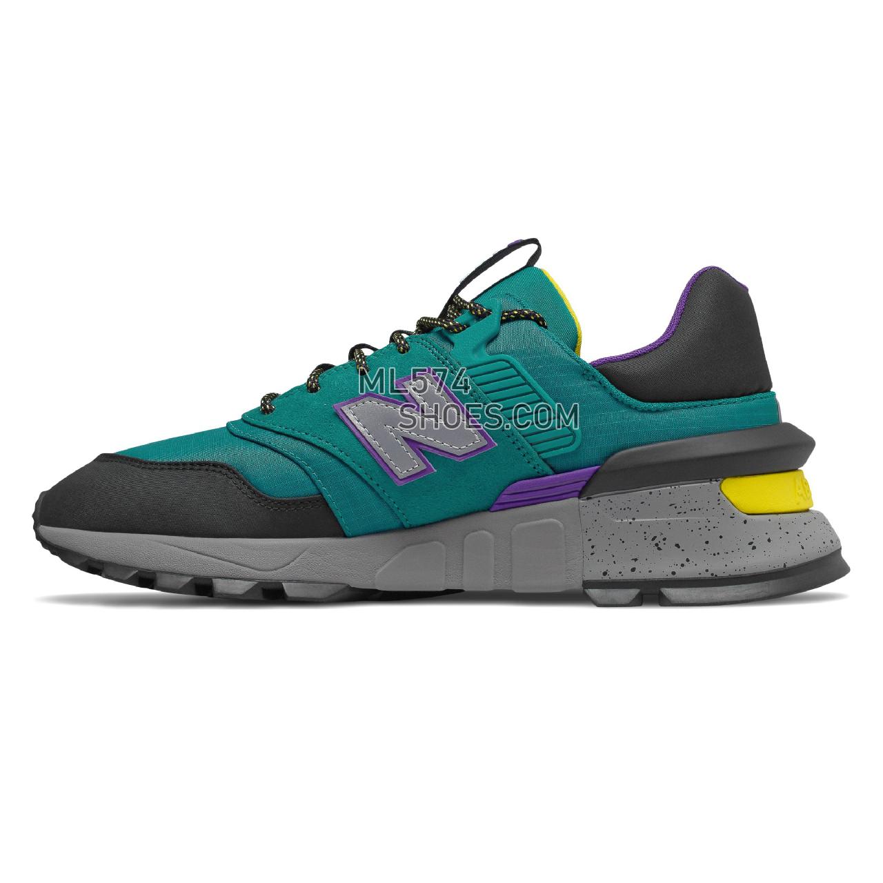 New Balance 997 Sport - Men's Sport Style Sneakers - Team Teal with Black and Yellow - MS997SKA