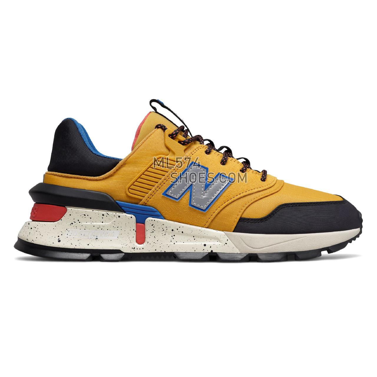 New Balance 997 Sport - Men's Sport Style Sneakers - Varsity Gold with Black and Neo Classic Blue - MS997SKB