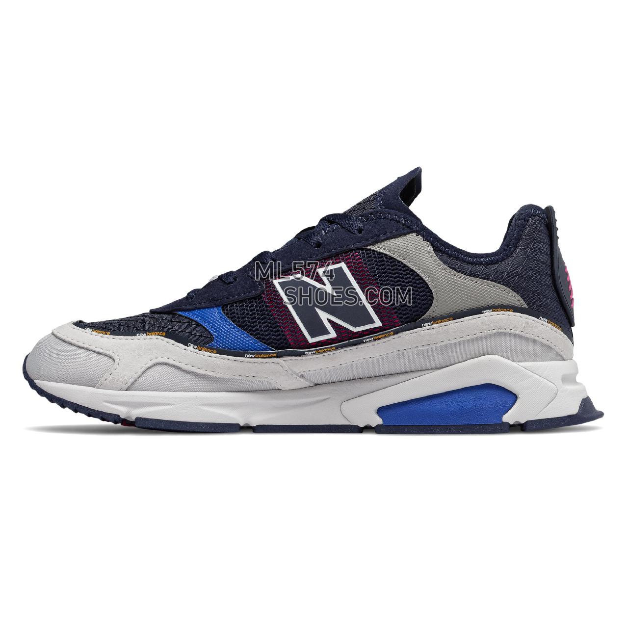 New Balance X-Racer - Men's Sport Style Sneakers - Summer Fog with Vivid Cobalt - MSXRCTRE