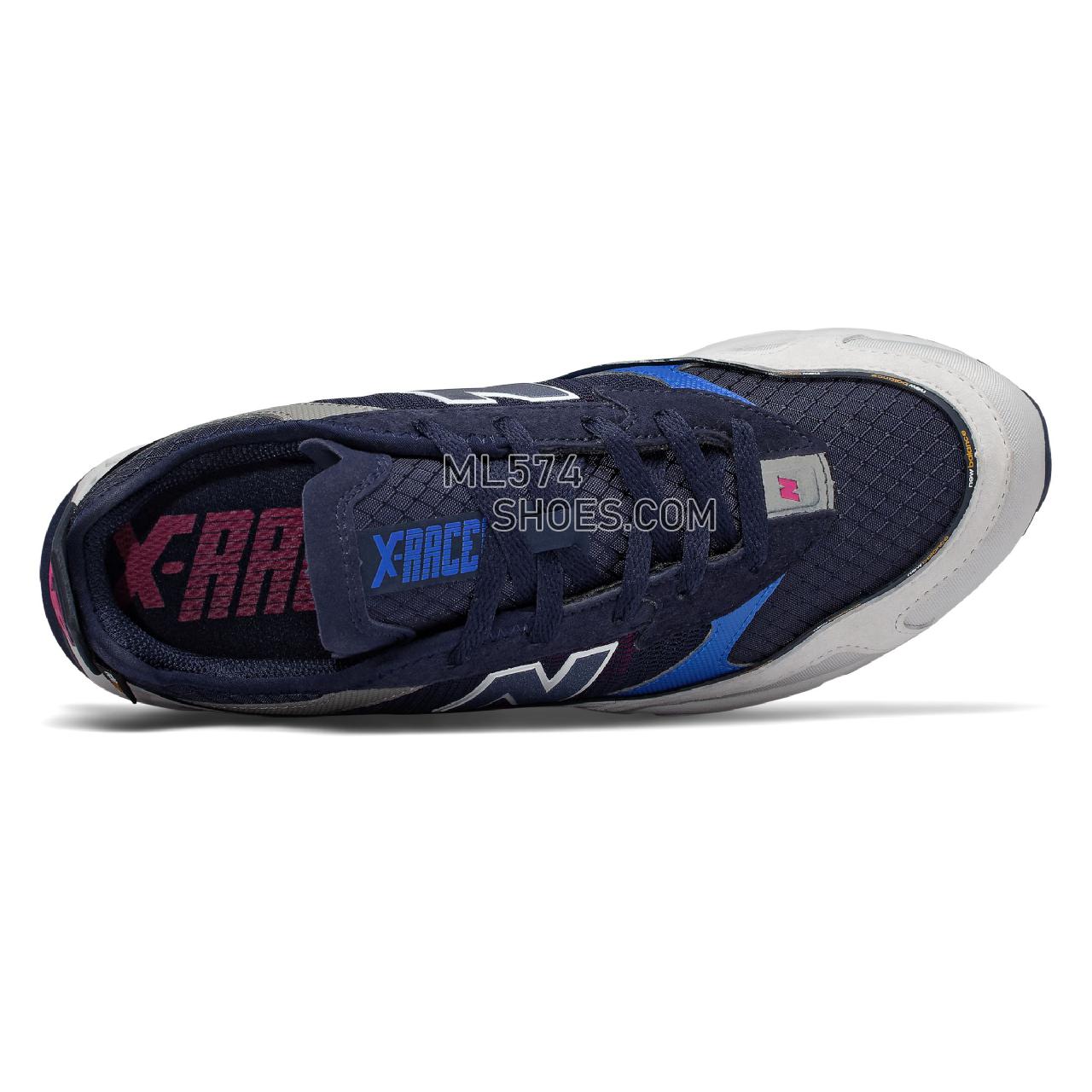 New Balance X-Racer - Men's Sport Style Sneakers - Summer Fog with Vivid Cobalt - MSXRCTRE