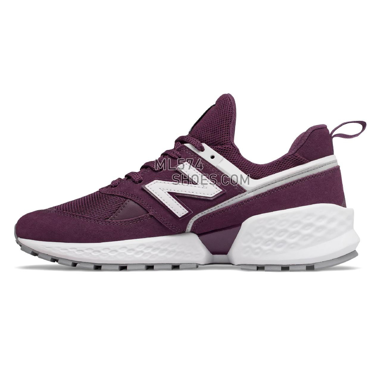 New Balance 574 Sport - Men's Sport Style Sneakers - Dark Currant with White - MS574NSC