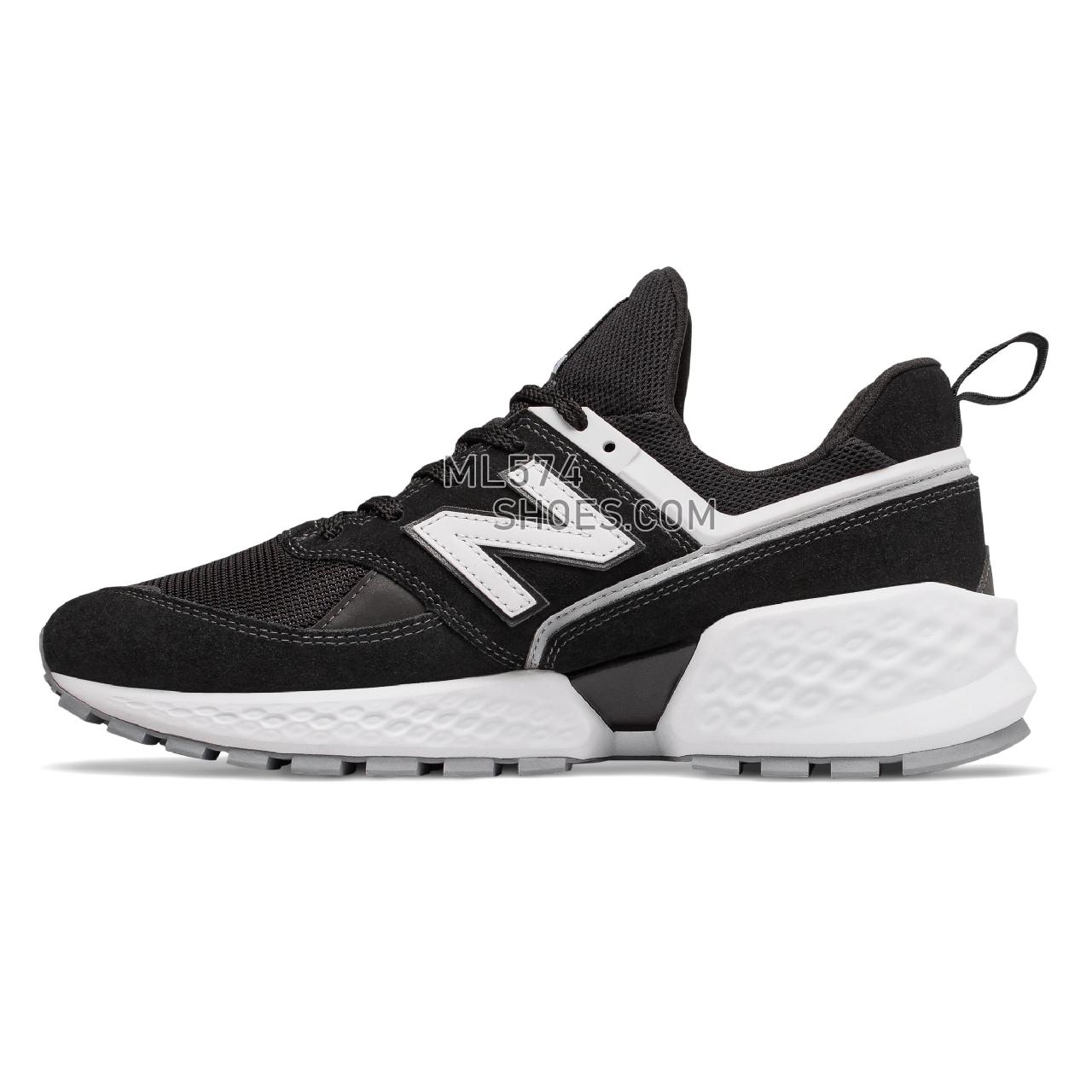 New Balance 574 Sport - Men's Sport Style Sneakers - Black with White - MS574NSE