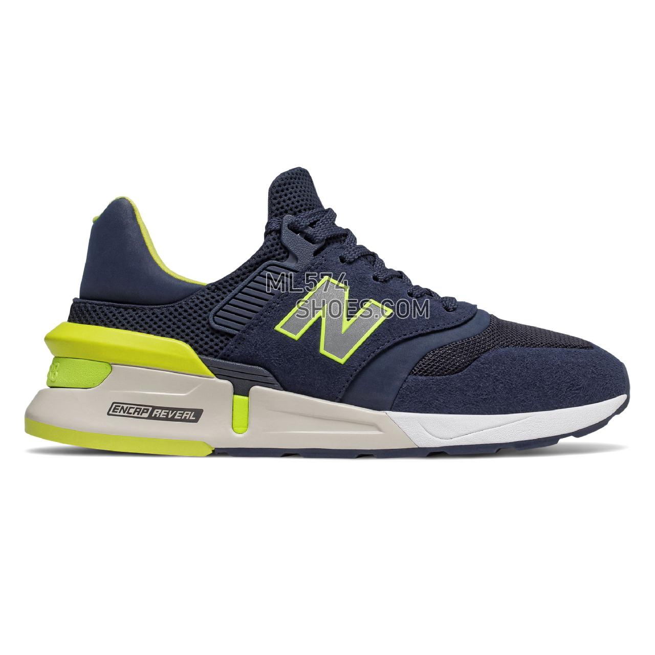 New Balance 997 Sport - Men's Sport Style Sneakers - Pigment with Sulphur Yellow - MS997RH