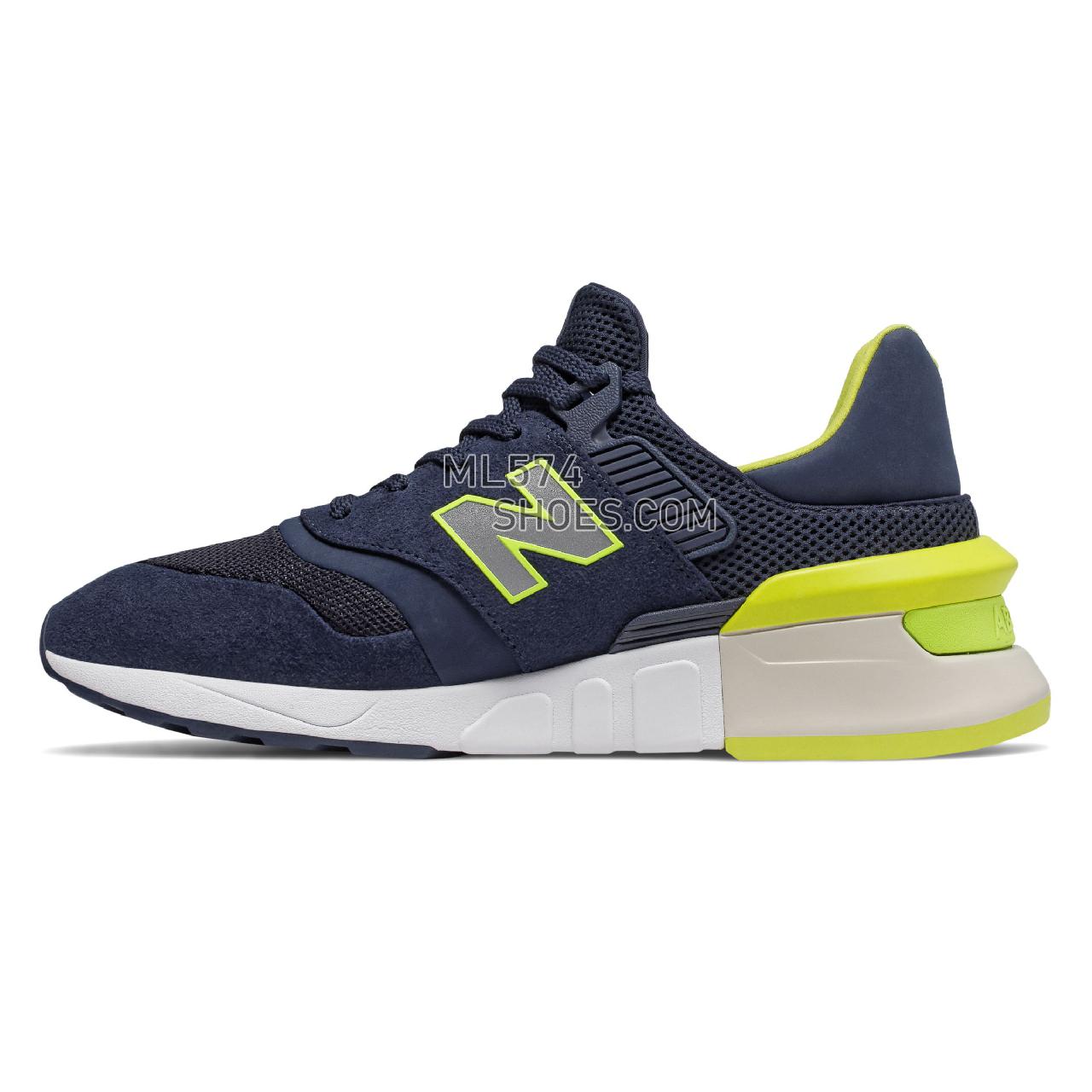 New Balance 997 Sport - Men's Sport Style Sneakers - Pigment with Sulphur Yellow - MS997RH