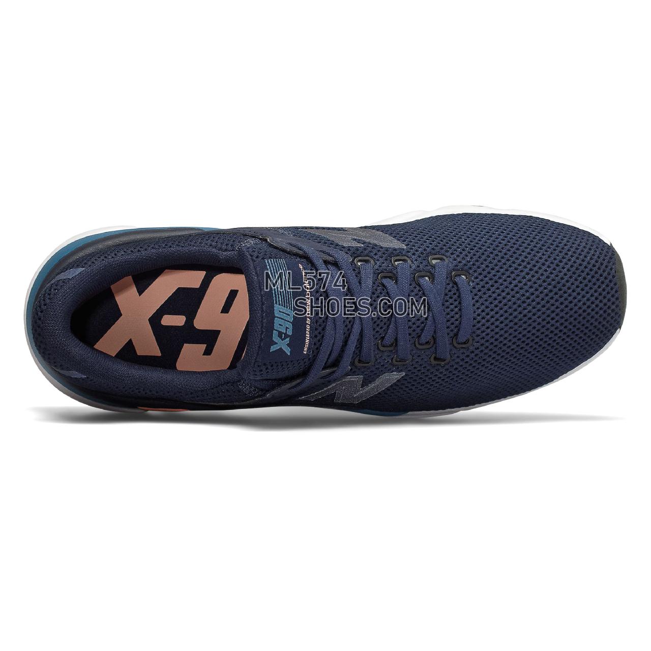 New Balance X-90 - Men's Sport Style Sneakers - Pigment with North Sea - MSX90TXA