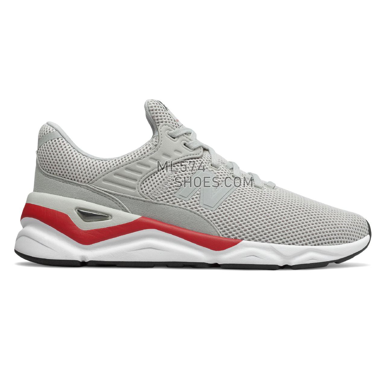 New Balance X-90 - Men's Sport Style Sneakers - Rain Cloud with Team Red - MSX90TXD