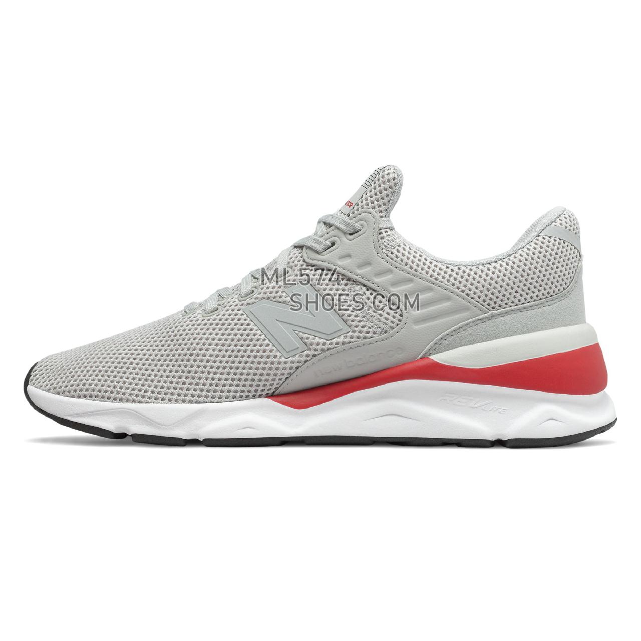 New Balance X-90 - Men's Sport Style Sneakers - Rain Cloud with Team Red - MSX90TXD
