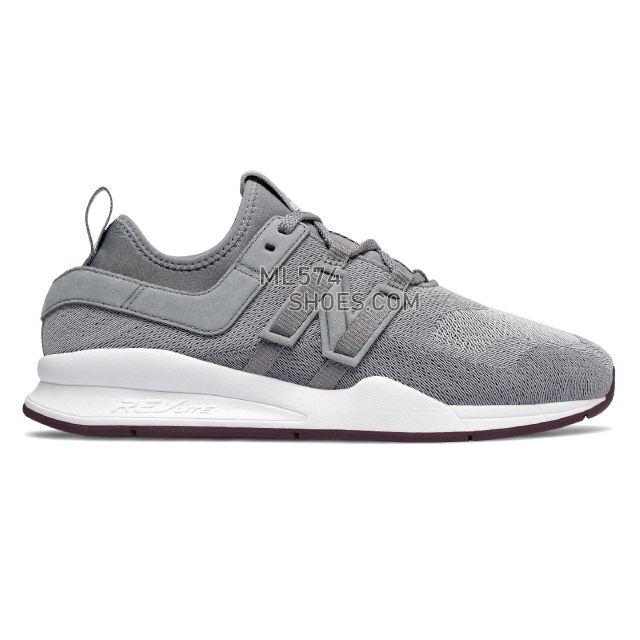 New Balance 247 Trace Fiber - Men's Sport Style Sneakers - Gunmetal with Dark Currant - MS247TGS