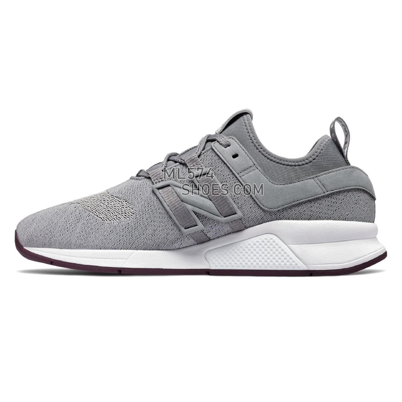 New Balance 247 Trace Fiber - Men's Sport Style Sneakers - Gunmetal with Dark Currant - MS247TGS