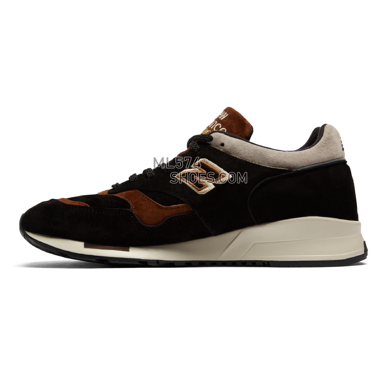 New Balance Made in UK 1500 - Men's Made in USA And UK Sneakers - Black with Brown and Beige - M1500YOR
