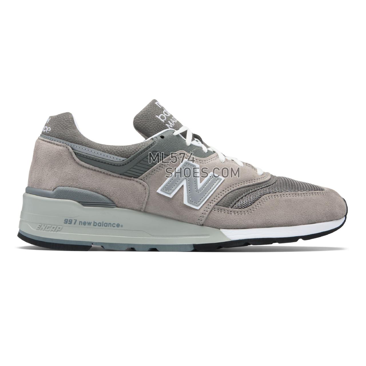 New Balance 997 Made in US - Men's Made in USA And UK Sneakers - Grey with White - M997GY