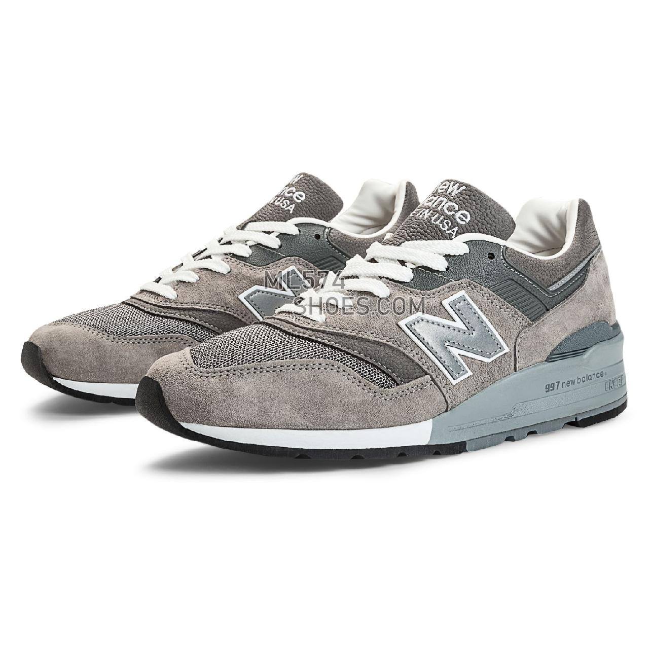 New Balance 997 Made in US - Men's Made in USA And UK Sneakers - Grey with White - M997GY