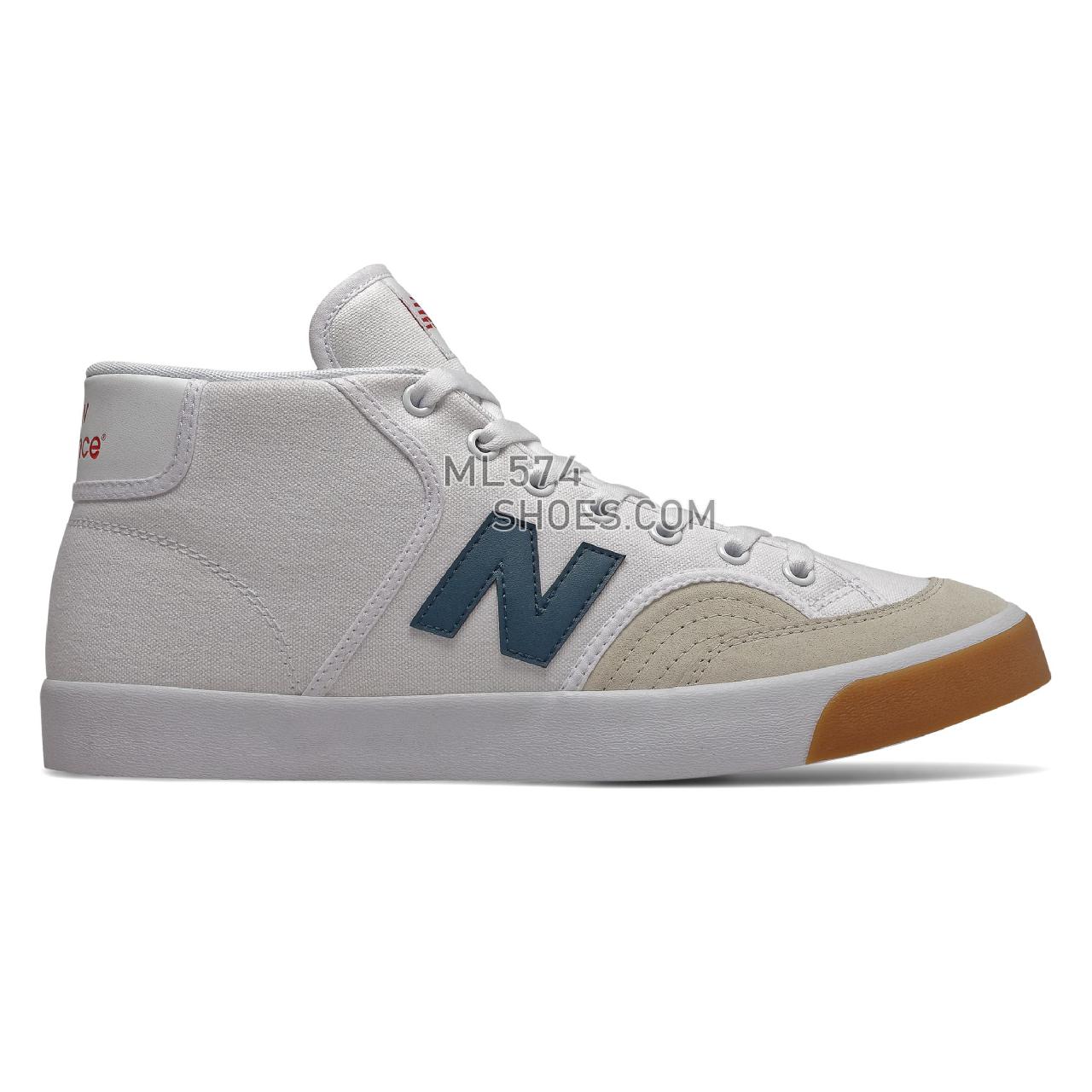 New Balance Numeric 213 - Men's NB Numeric Skate - White with Blue - NM213WTG