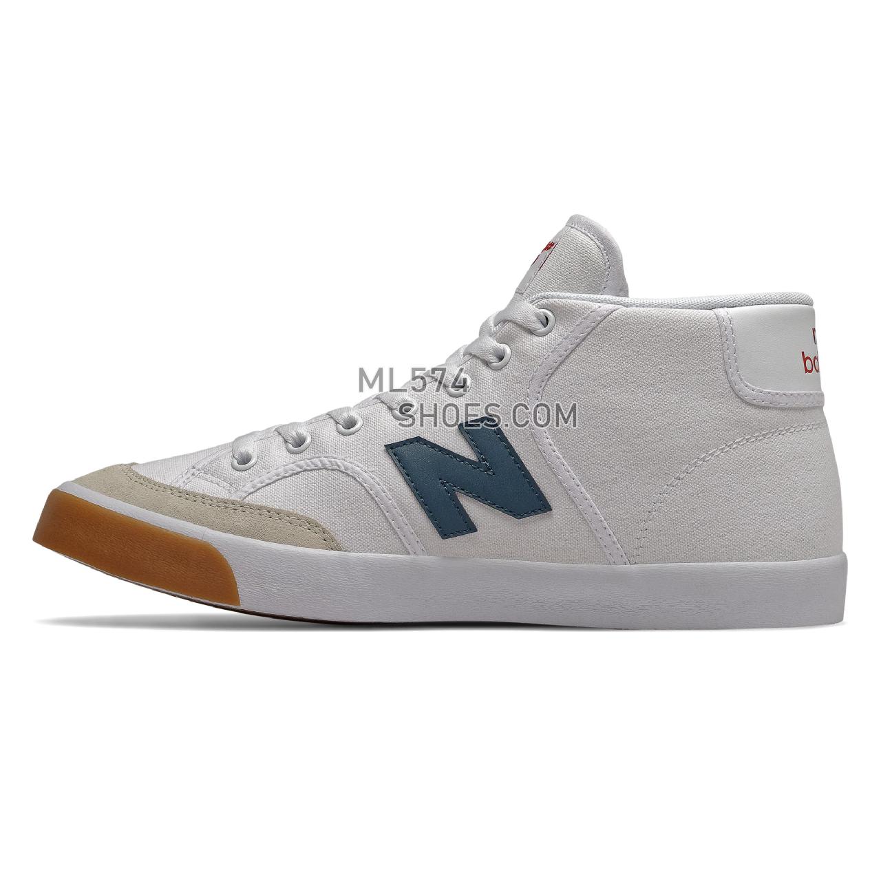 New Balance Numeric 213 - Men's NB Numeric Skate - White with Blue - NM213WTG