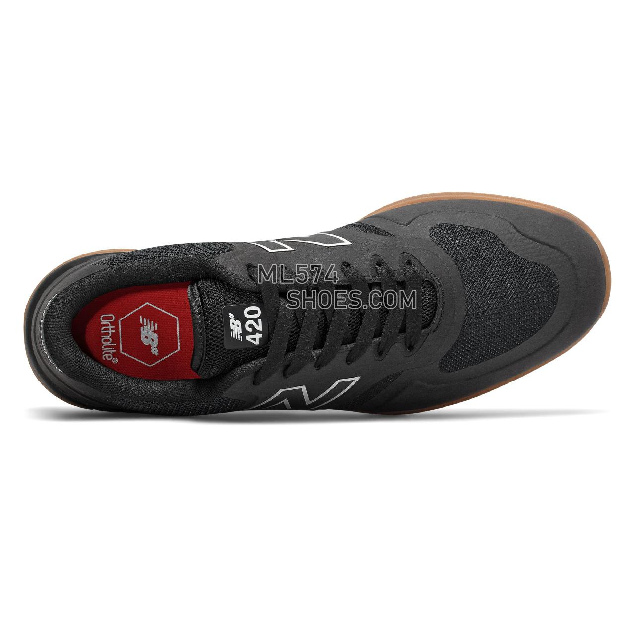 New Balance Numeric 420 - Men's NB Numeric Skate - Black with Gum - NM420GUM