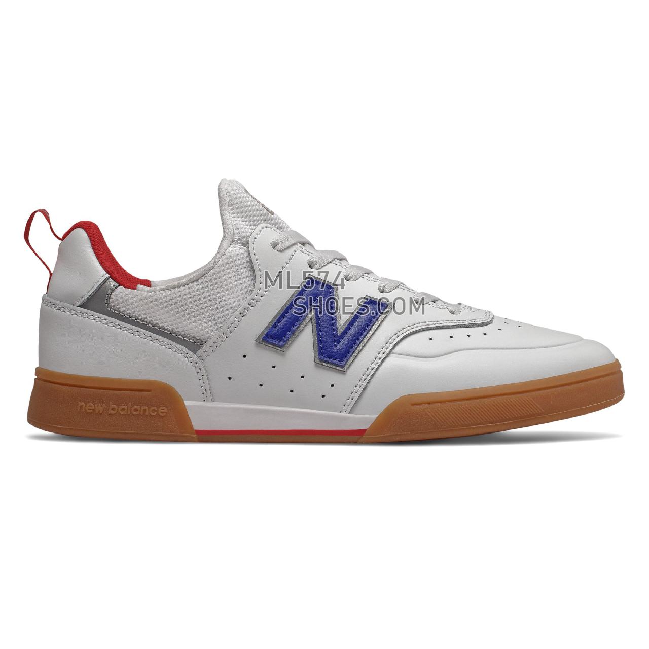 New Balance Numeric 288 Sport - Men's NB Numeric Skate - White with Royal Blue - NM288SWG