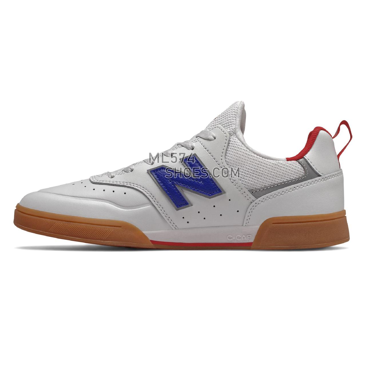 New Balance Numeric 288 Sport - Men's NB Numeric Skate - White with Royal Blue - NM288SWG