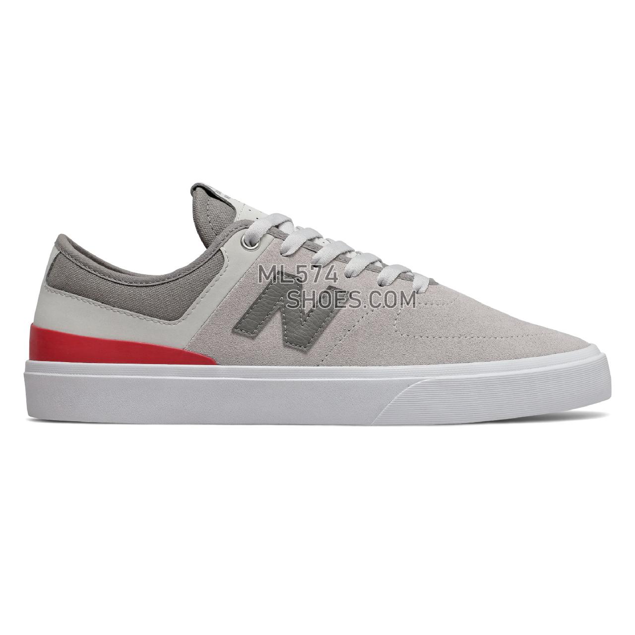 New Balance Numeric 379 - Men's NB Numeric Skate - Grey with Red and White - NM379GRE