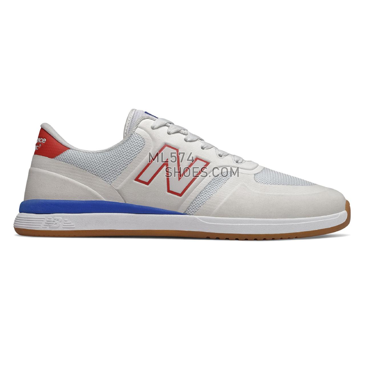 New Balance Numeric 420 - Men's NB Numeric Skate - White with Red - NM420SSR