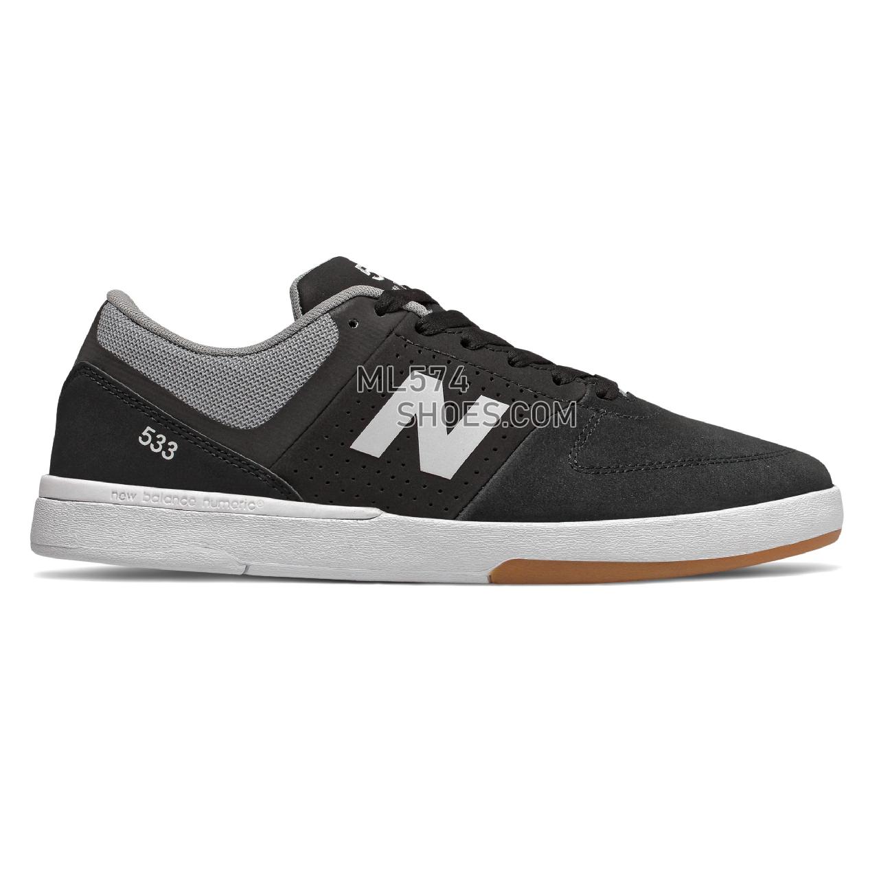 New Balance Numeric 533 - Men's NB Numeric Skate - Black with White - NM533BI2