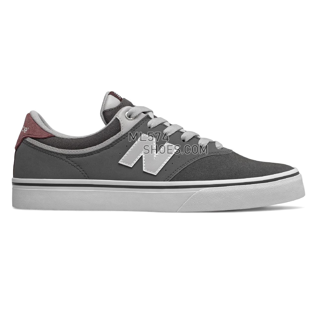 New Balance Numeric 255 - Men's NB Numeric Skate - Grey with Light Aluminum - NM255MTB