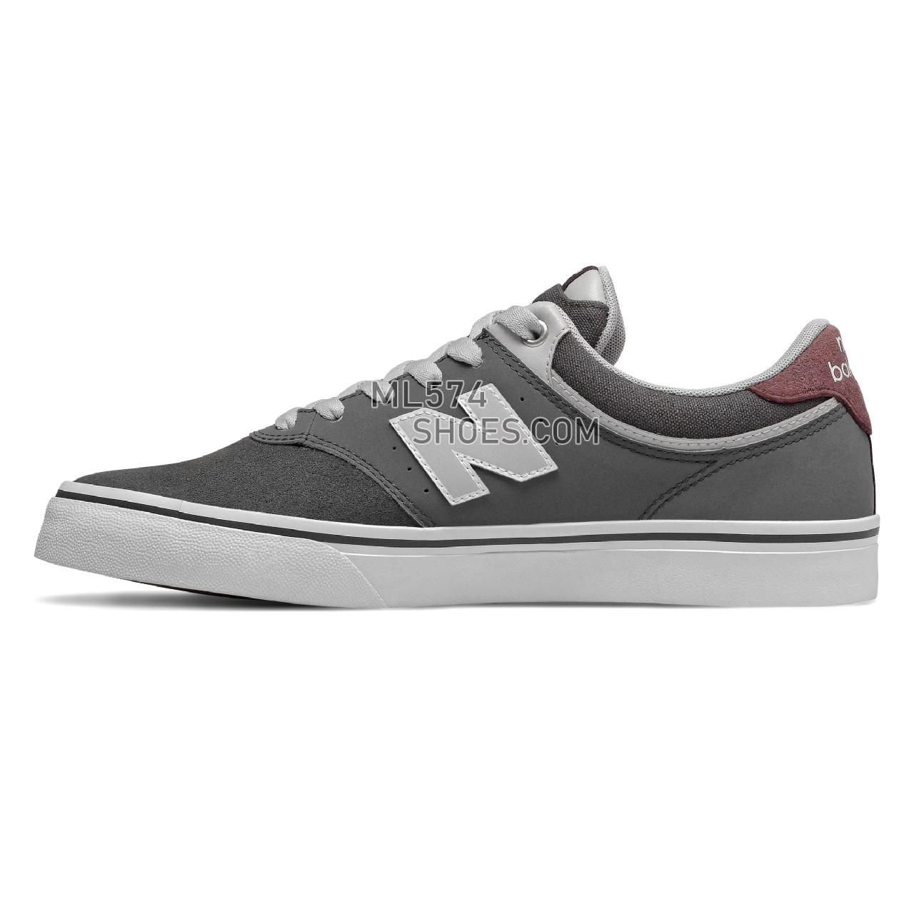 New Balance Numeric 255 - Men's NB Numeric Skate - Grey with Light Aluminum - NM255MTB