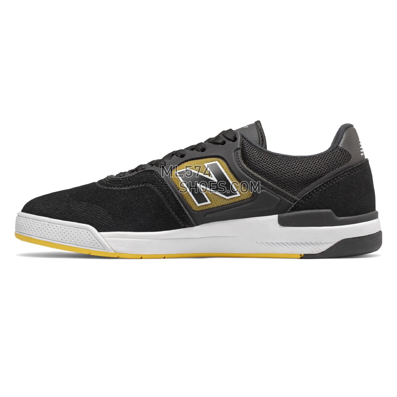 New Balance Numeric 913 - Men's NB Numeric Skate - Black with Yellow - NM913BEE