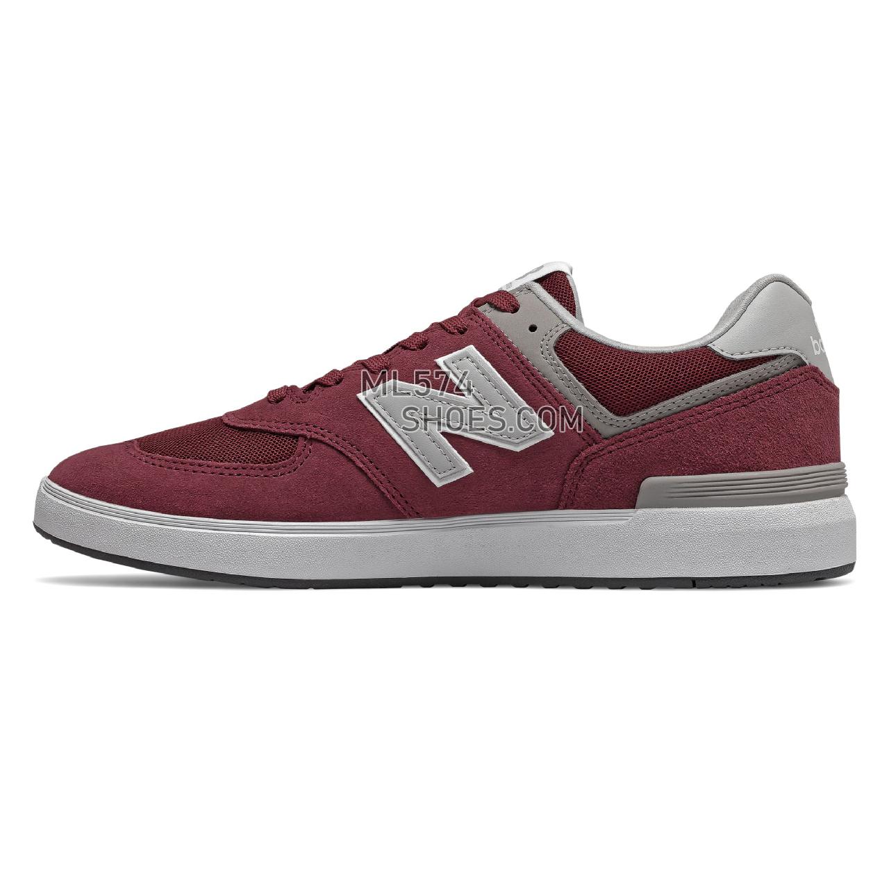 New Balance All Coast 574 - Men's Court Classics - Burgundy with Grey - AM574BRB