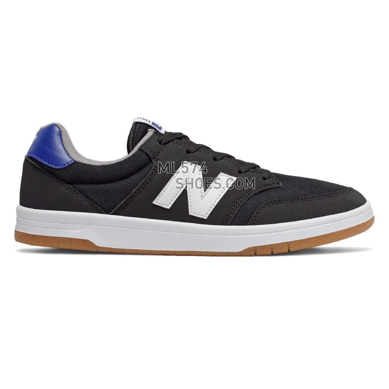 New Balance All Coasts 425 - Men's Court Classics - Black with Royal Blue - AM425BKR