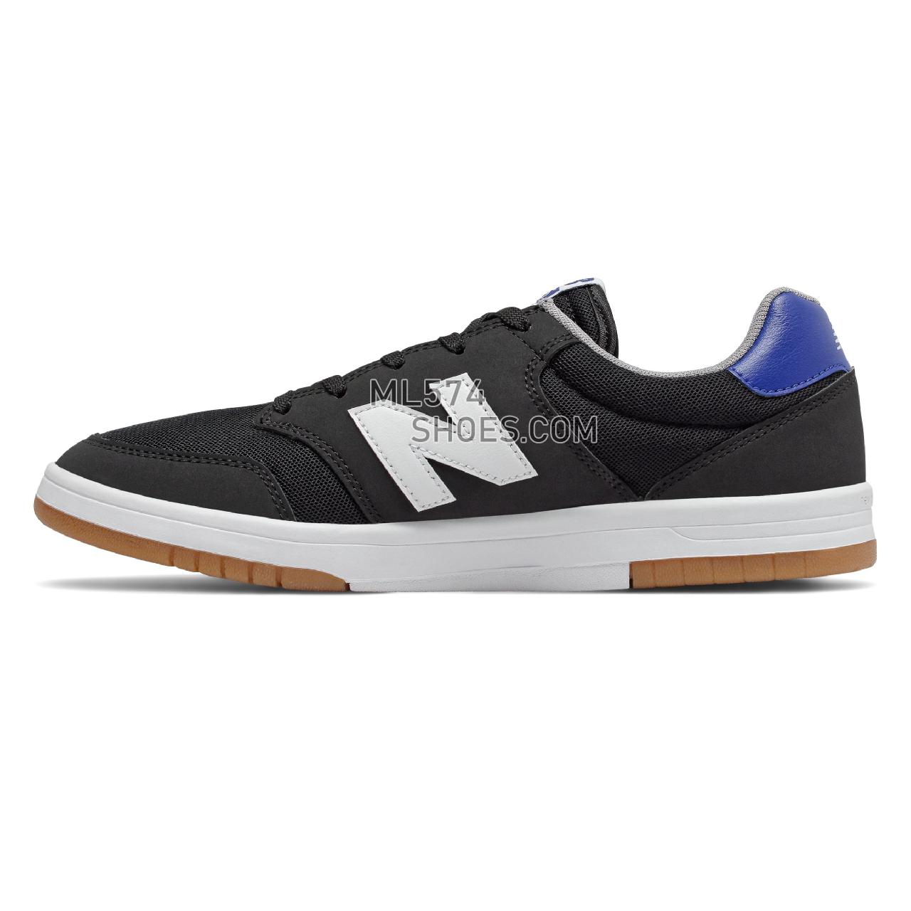 New Balance All Coasts 425 - Men's Court Classics - Black with Royal Blue - AM425BKR