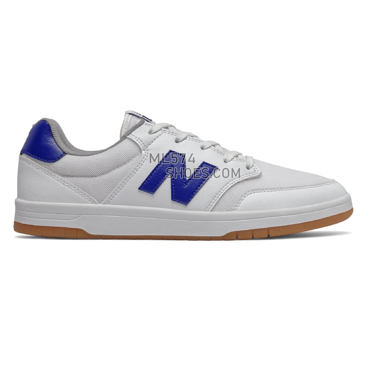 New Balance All Coasts 425 - Men's Court Classics - White with Royal Blue - AM425WHB