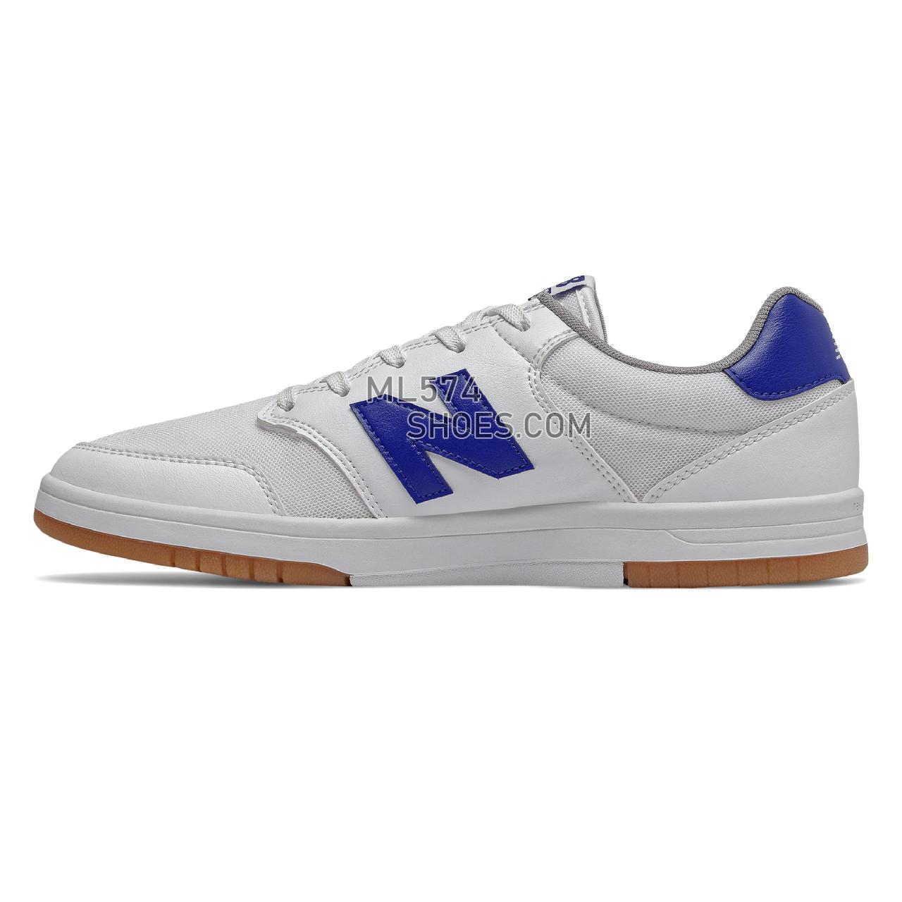 New Balance All Coasts 425 - Men's Court Classics - White with Royal Blue - AM425WHB