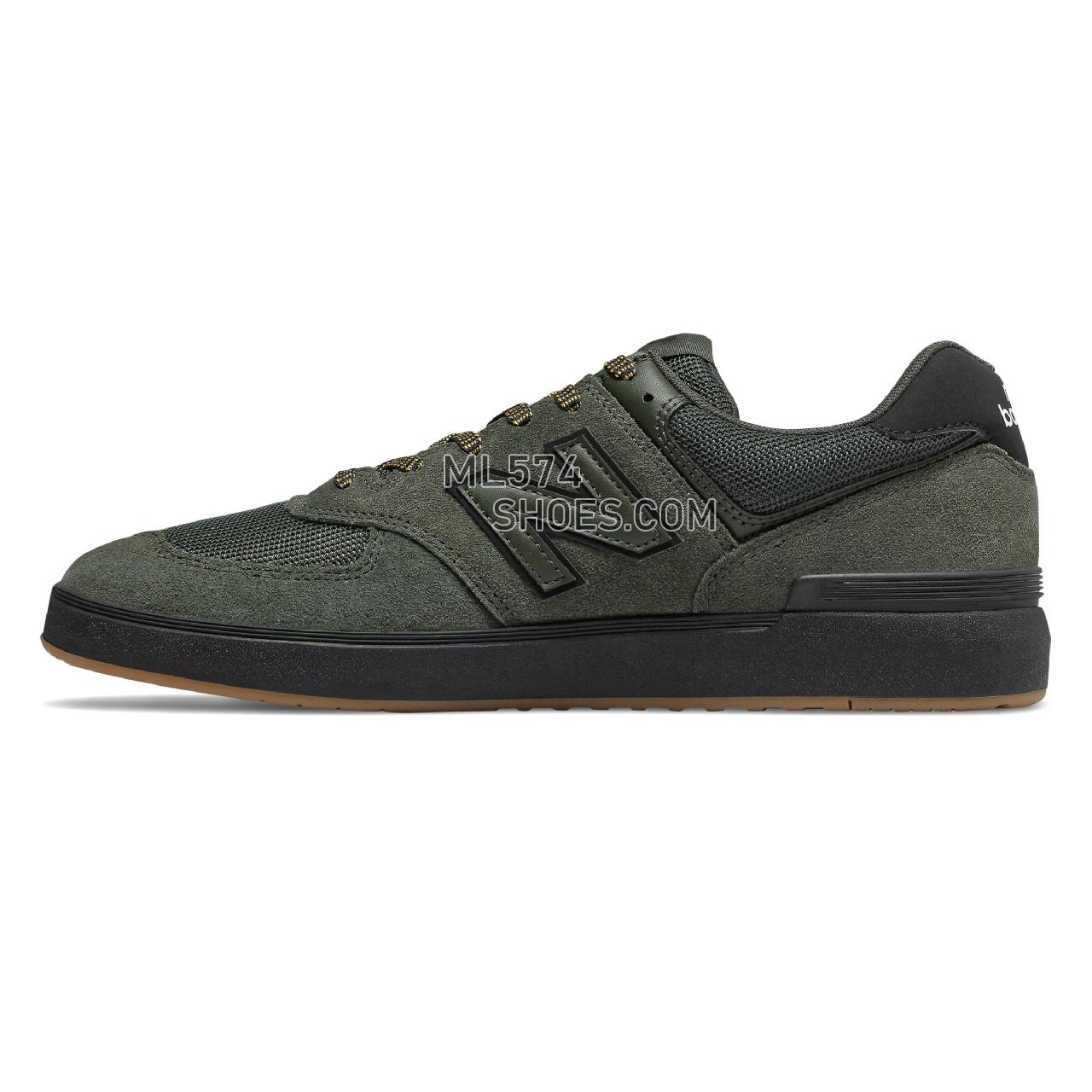 New Balance All Coasts 574 - Men's Court Classics - Dark Green with Black - AM574BOV