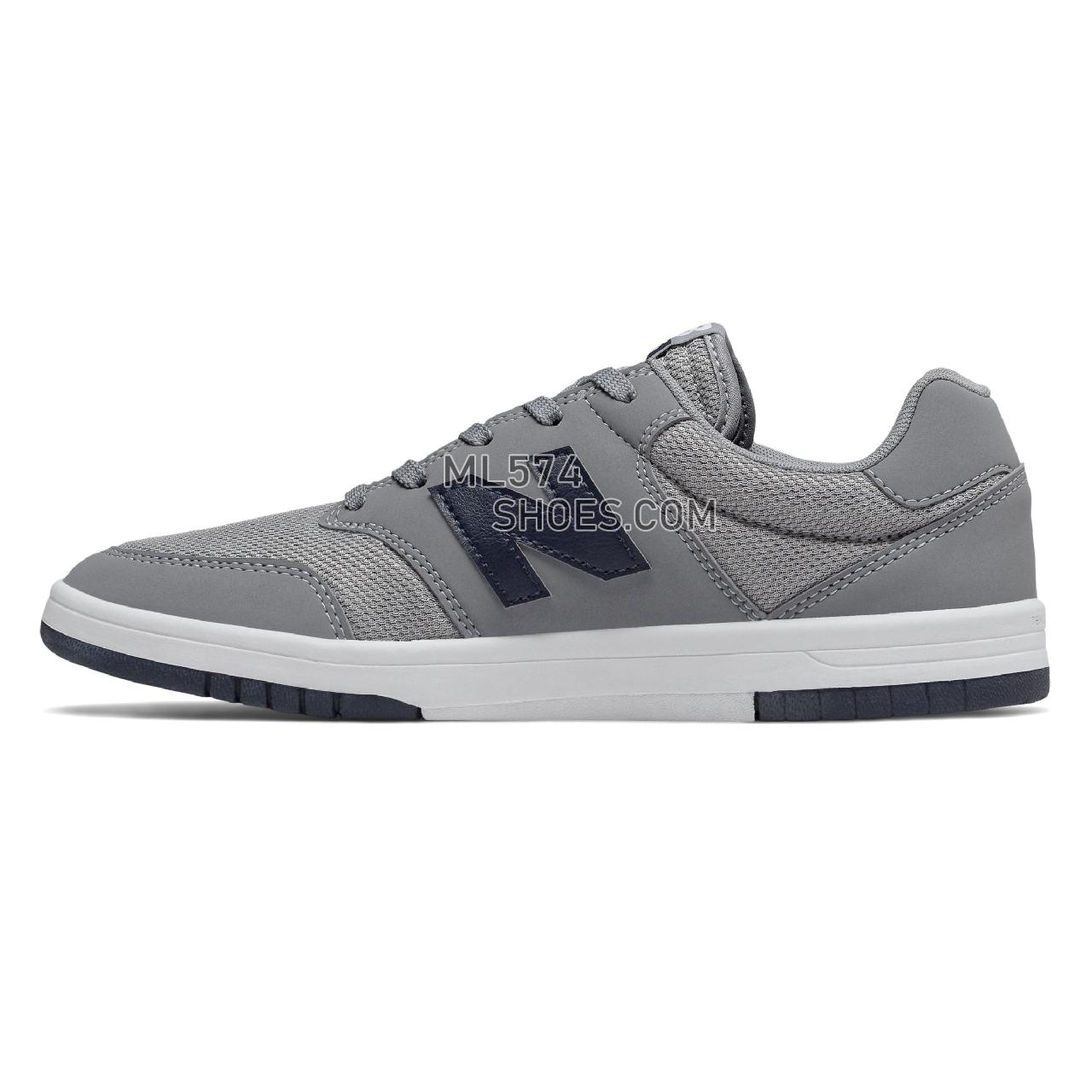 New Balance All Coasts 425 - Men's Court Classics - Grey with Navy - AM425STL