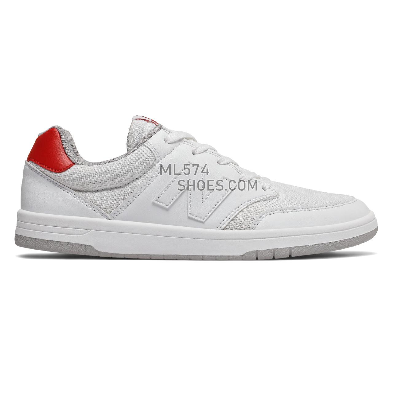 New Balance All Coasts 425 - Men's Court Classics - White with Red - AM425WHT