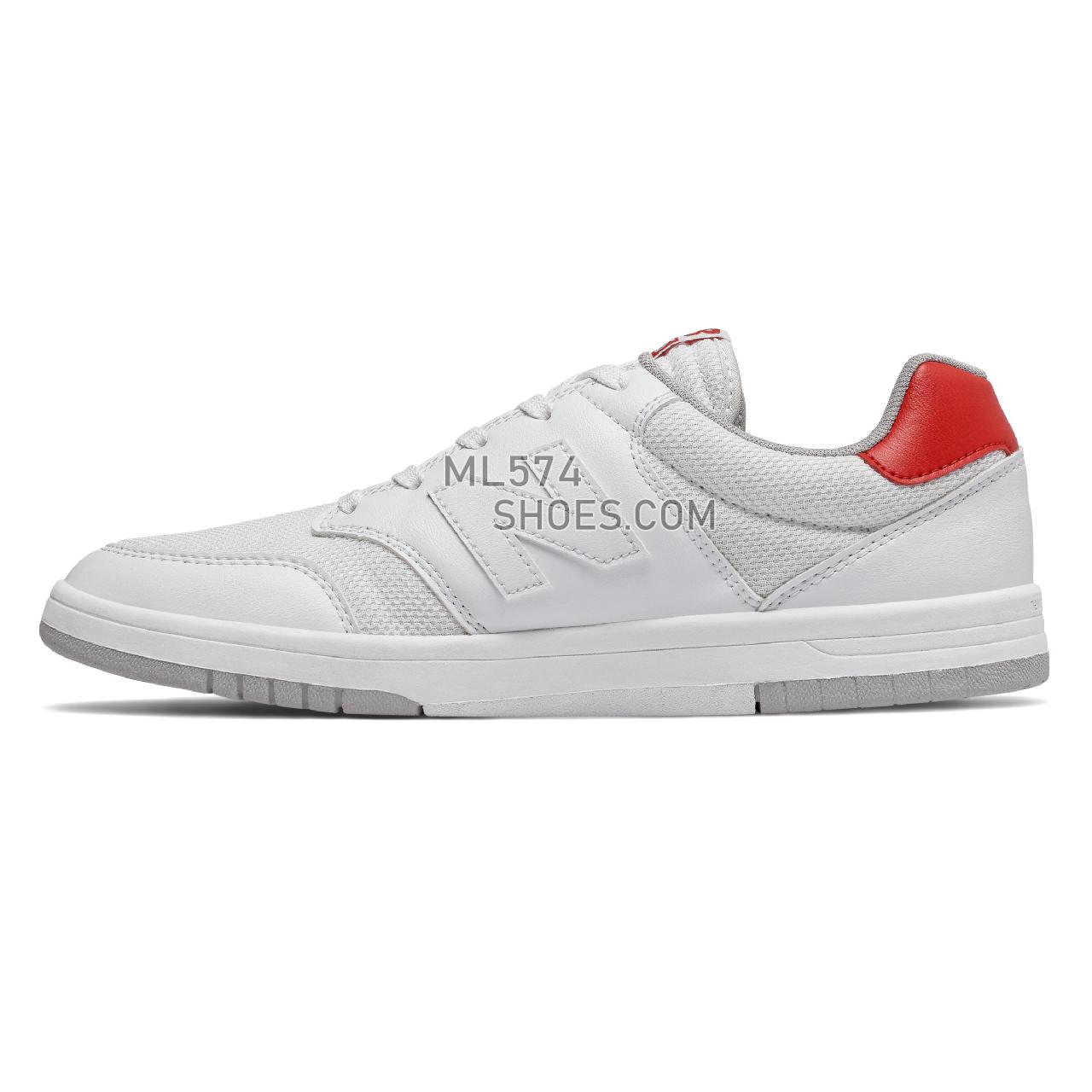 New Balance All Coasts 425 - Men's Court Classics - White with Red - AM425WHT