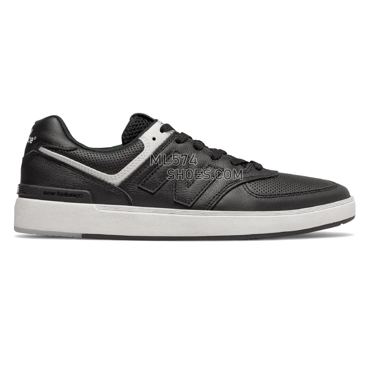 New Balance All Coasts 574 - Men's Court Classics - Black with White - AM574PBG