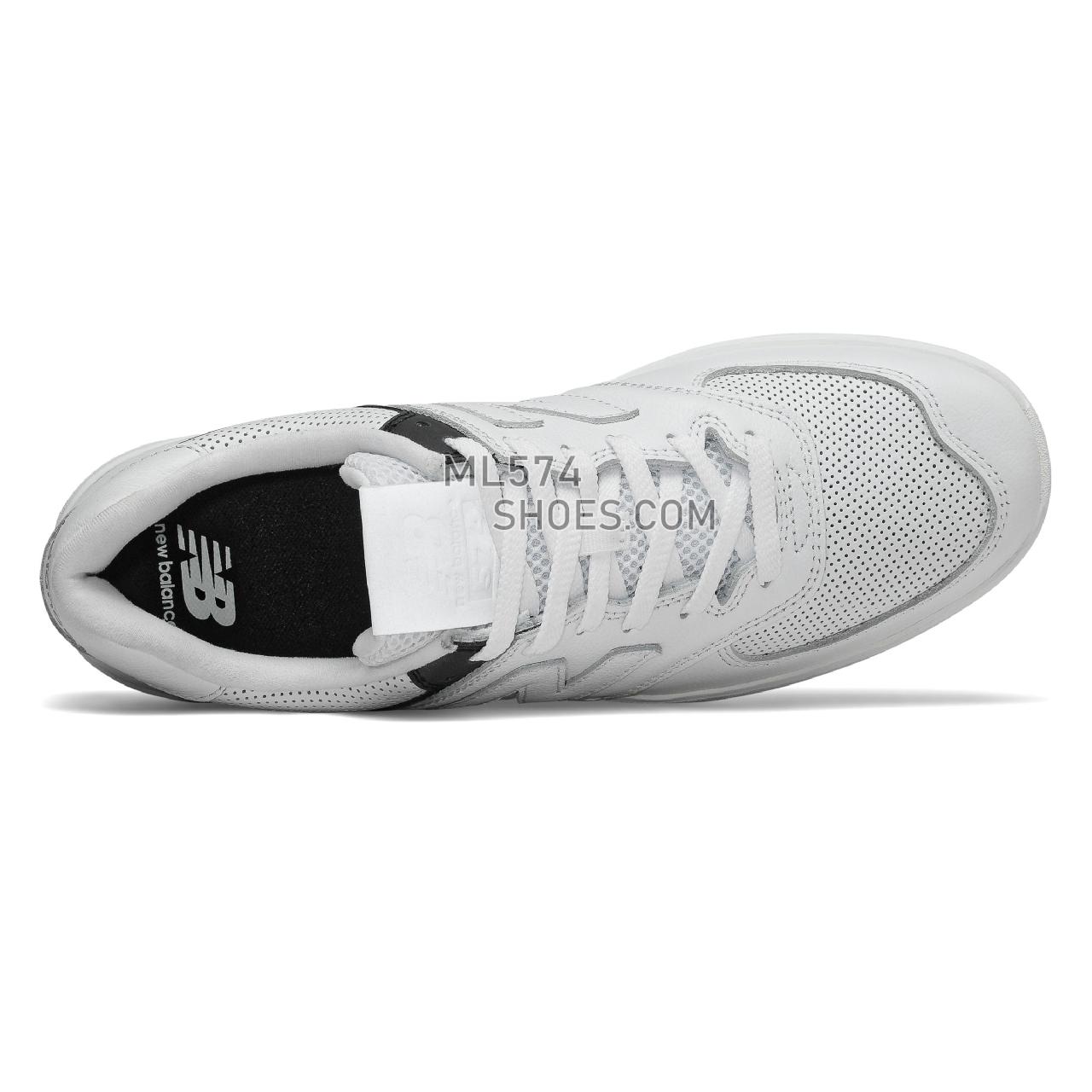 New Balance All Coasts 574 - Men's Court Classics - White with Black - AM574PWG