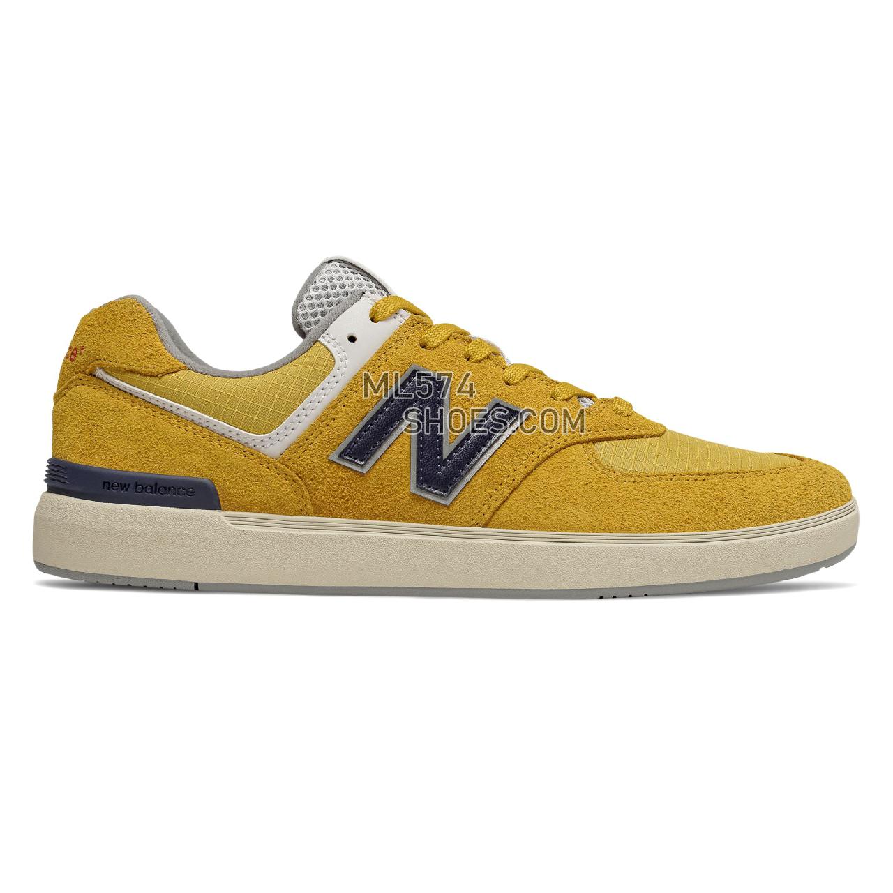 New Balance All Coasts 574 - Men's Court Classics - Sunflower with Navy - AM574SWR
