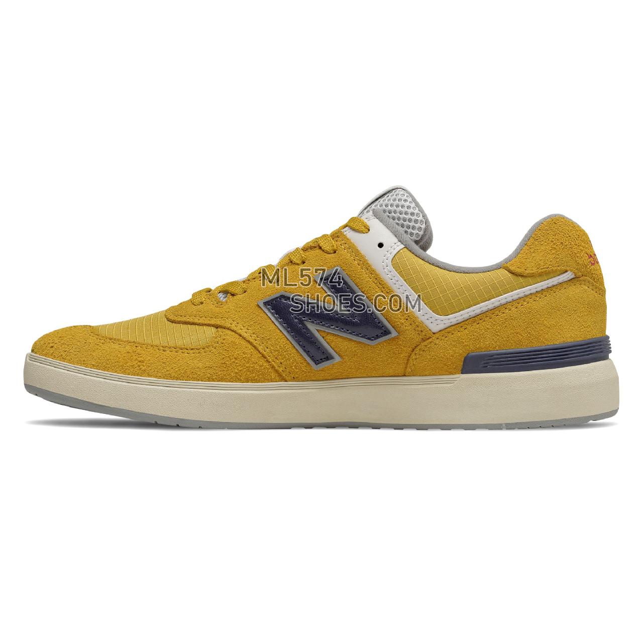 New Balance All Coasts 574 - Men's Court Classics - Sunflower with Navy - AM574SWR