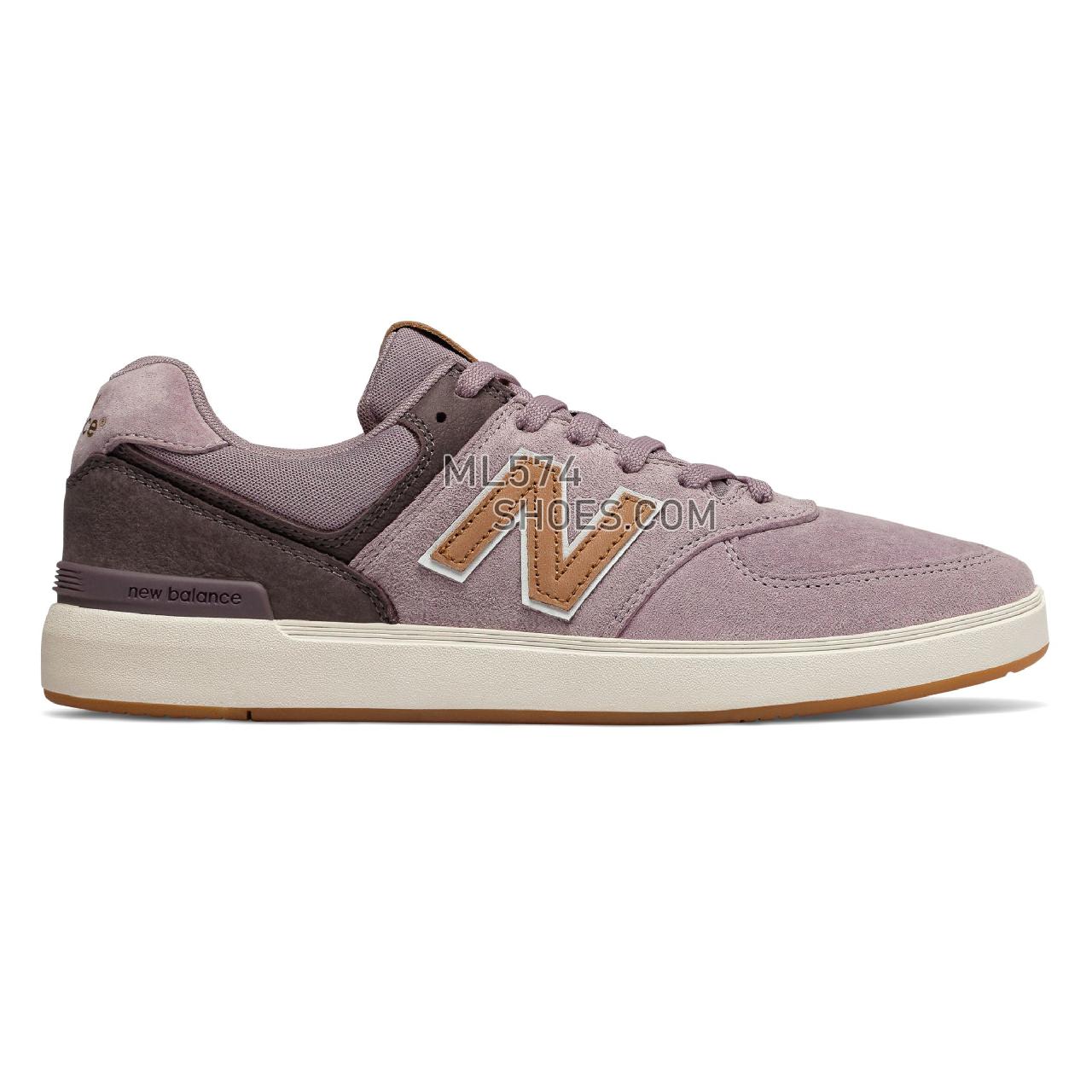 New Balance AM574 - Men's Court Classics - Rose with Tan - AM574CPR