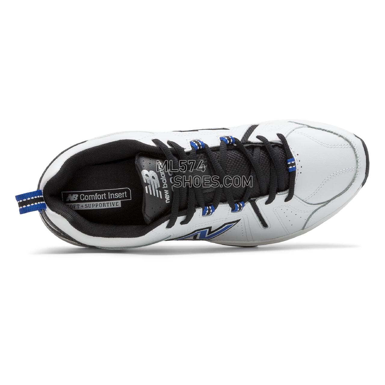 New Balance 608v5 - Men's Everyday Trainers - White with Team Royal and Black - MX608WR5